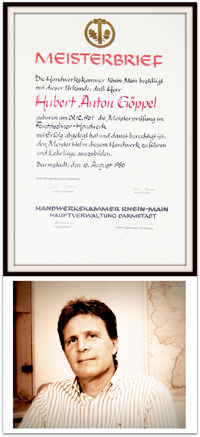Hubert Goeppel: Certification of Meister status